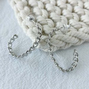 Authentic Kendra Scott Grier - Silver Hoop Earrings